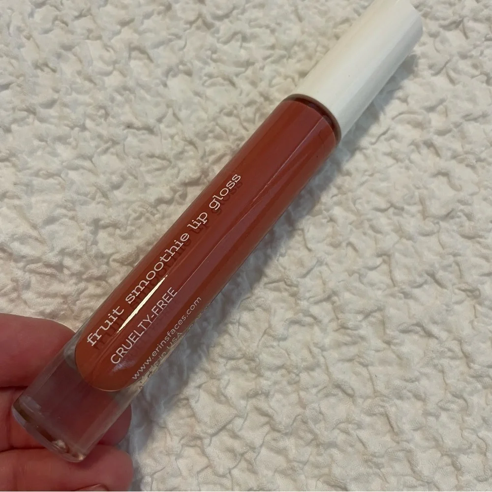 NIB Erin’s Faces Sonata Fruit Smoothie Lip Gloss Pinky Brown
